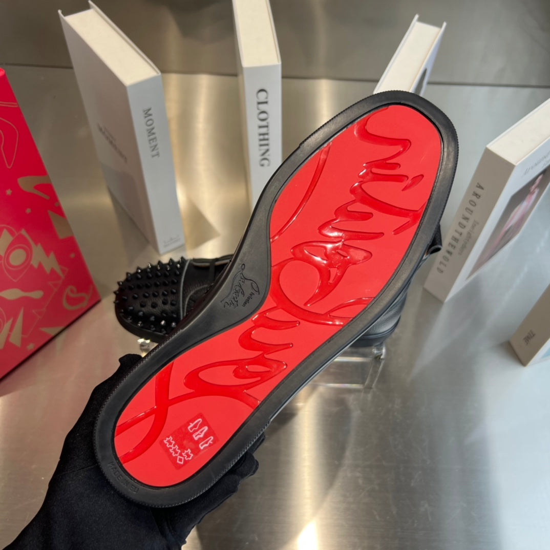 High-Top Studded Sneakers