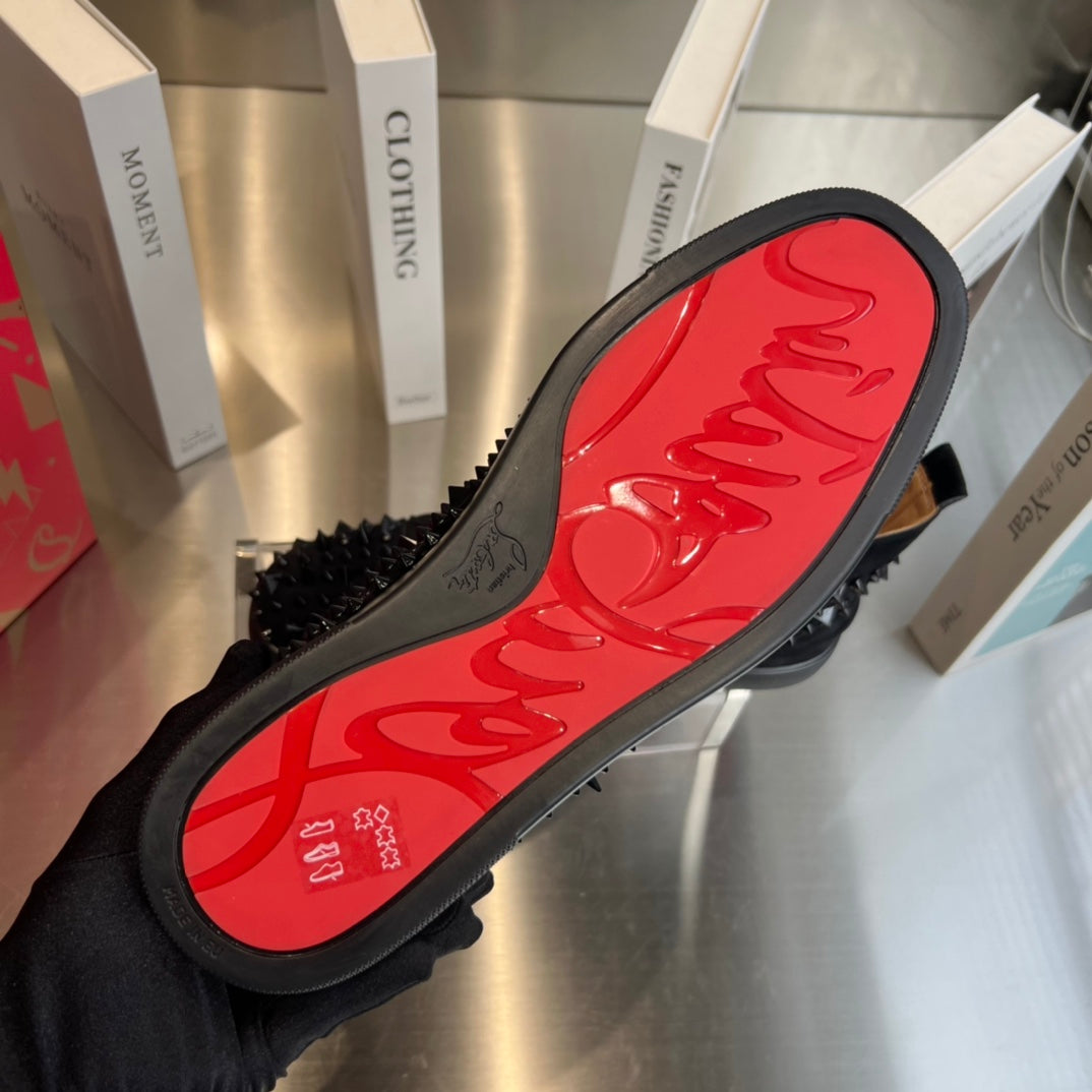 High-Top Black Studded Sheep King Sneakers