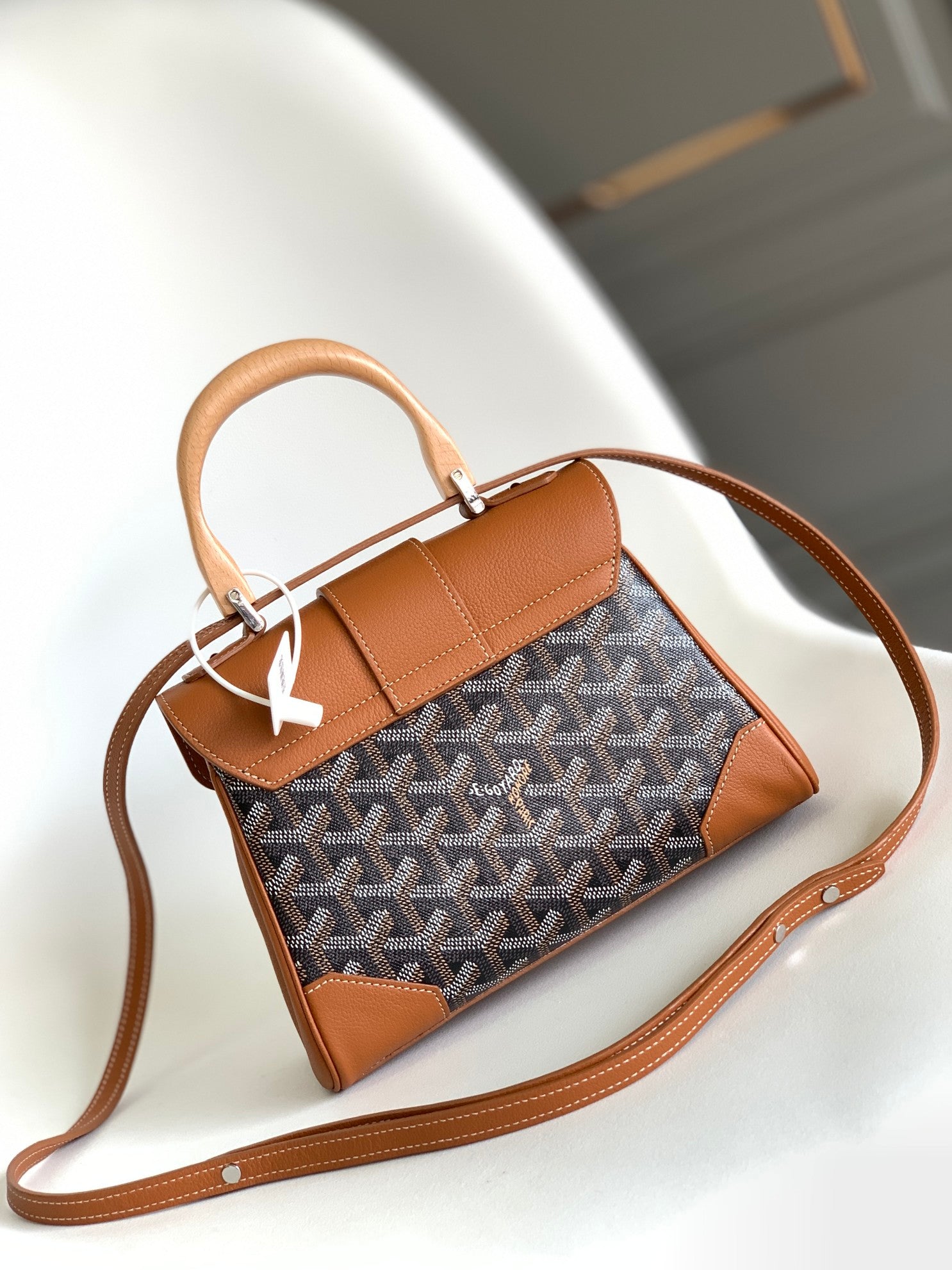 Classic Pattern Top Handle Bag